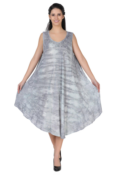 Stonewash Tie Dye Beach Dress 362168R  - Advance Apparels Inc