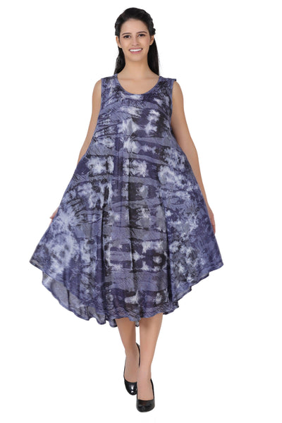 Stonewash Tie Dye Beach Dress 362168R  - Advance Apparels Inc