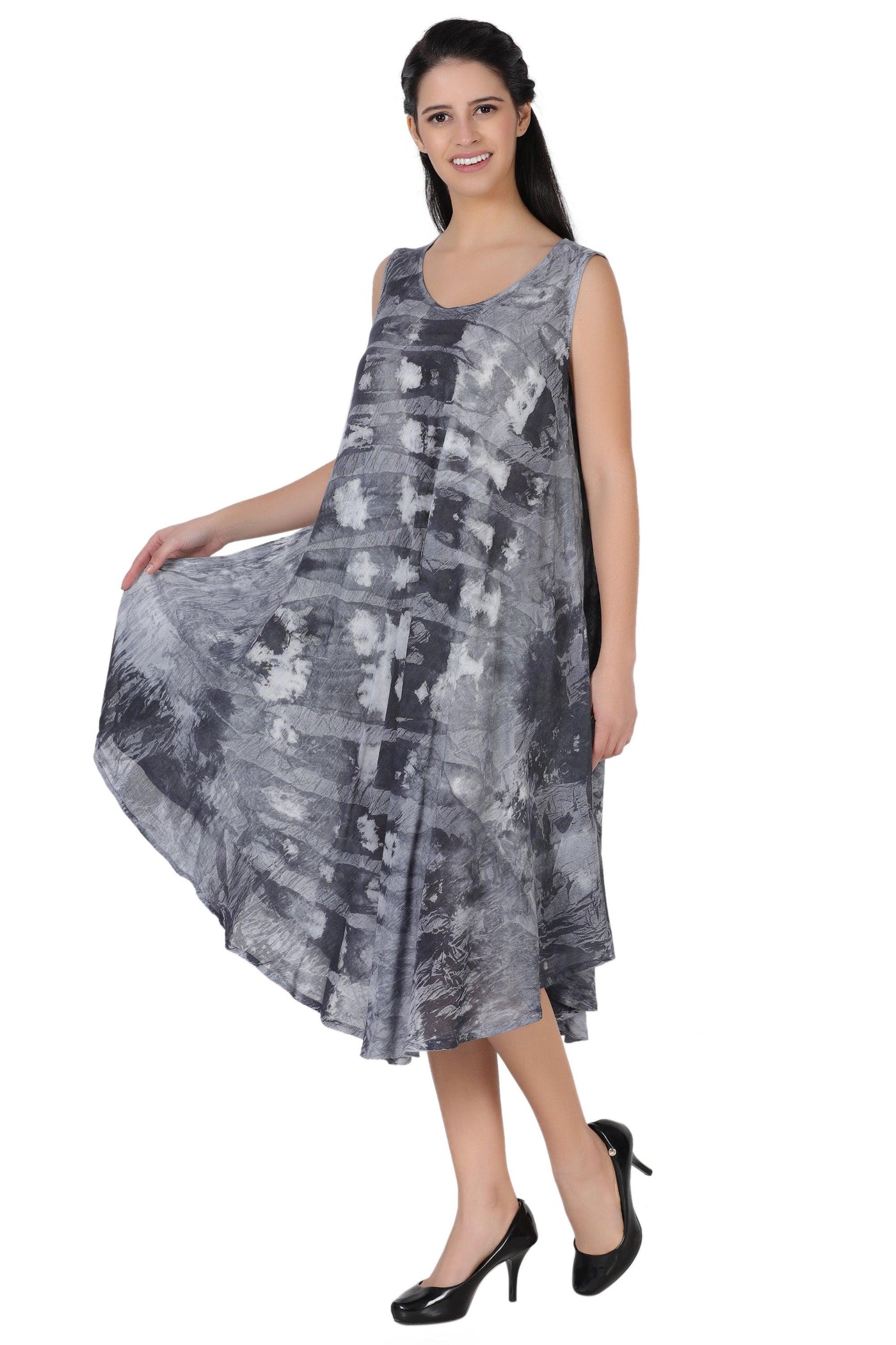 Stonewash Tie Dye Beach Dress 362168R  - Advance Apparels Inc