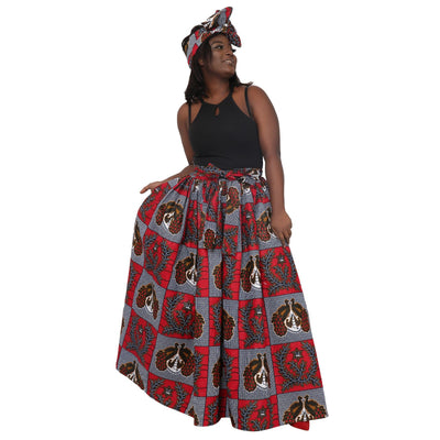 Structured African Print Long Maxi Skirt 16317-91 - Advance Apparels Inc
