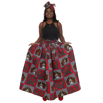 Structured African Print Long Maxi Skirt 16317-91 - Advance Apparels Inc