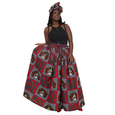 Structured African Print Long Maxi Skirt 16317-91 - Advance Apparels Inc