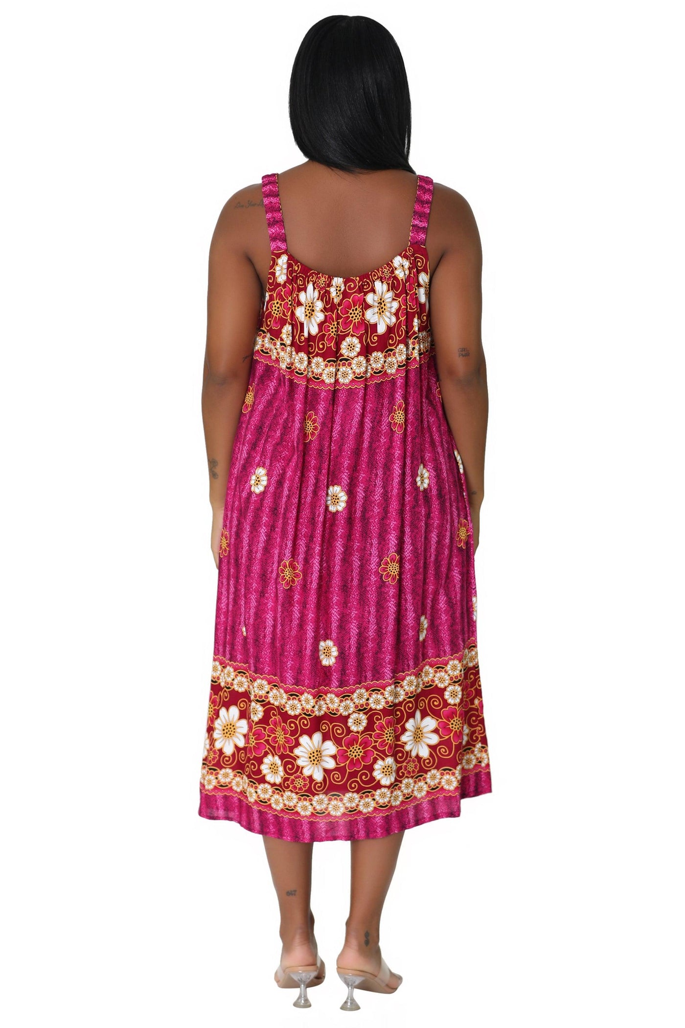 Sunflower Print Resort Dress TH-2027A  - Advance Apparels Inc