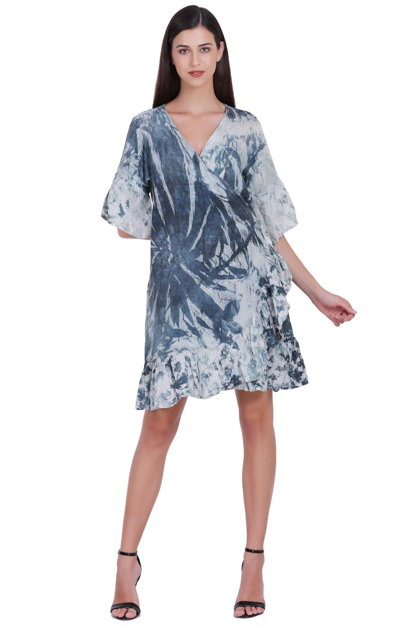 Tie Dye Wrap Dress 262106  - Advance Apparels Inc