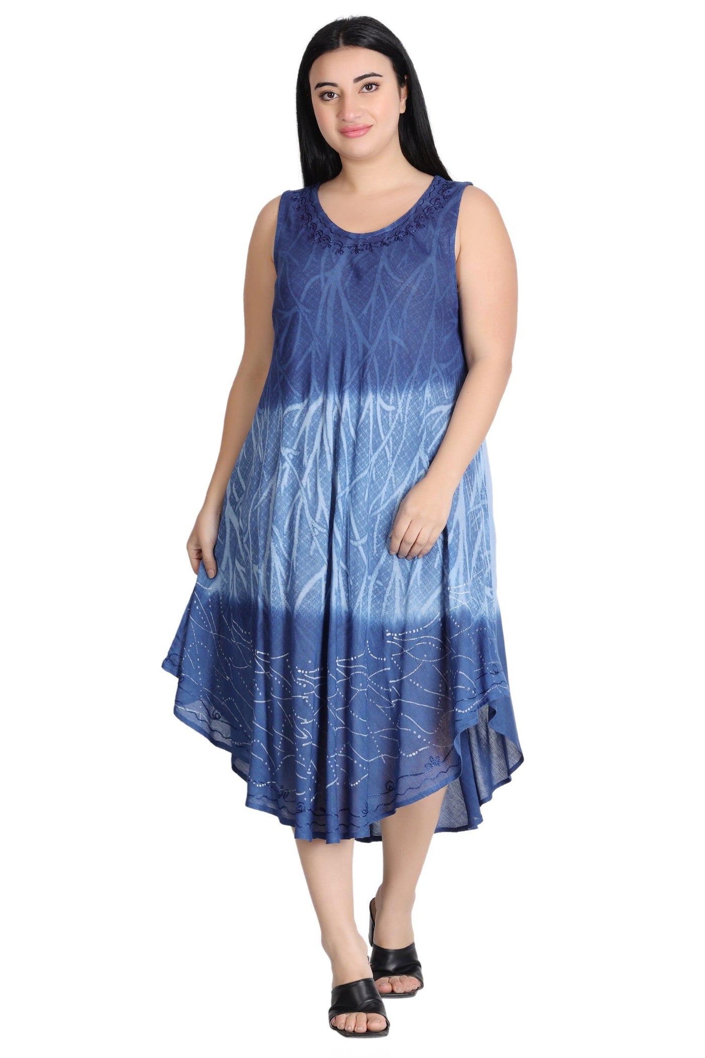 Tri-Layer Tie Dye Dress 482159R  - Advance Apparels Inc