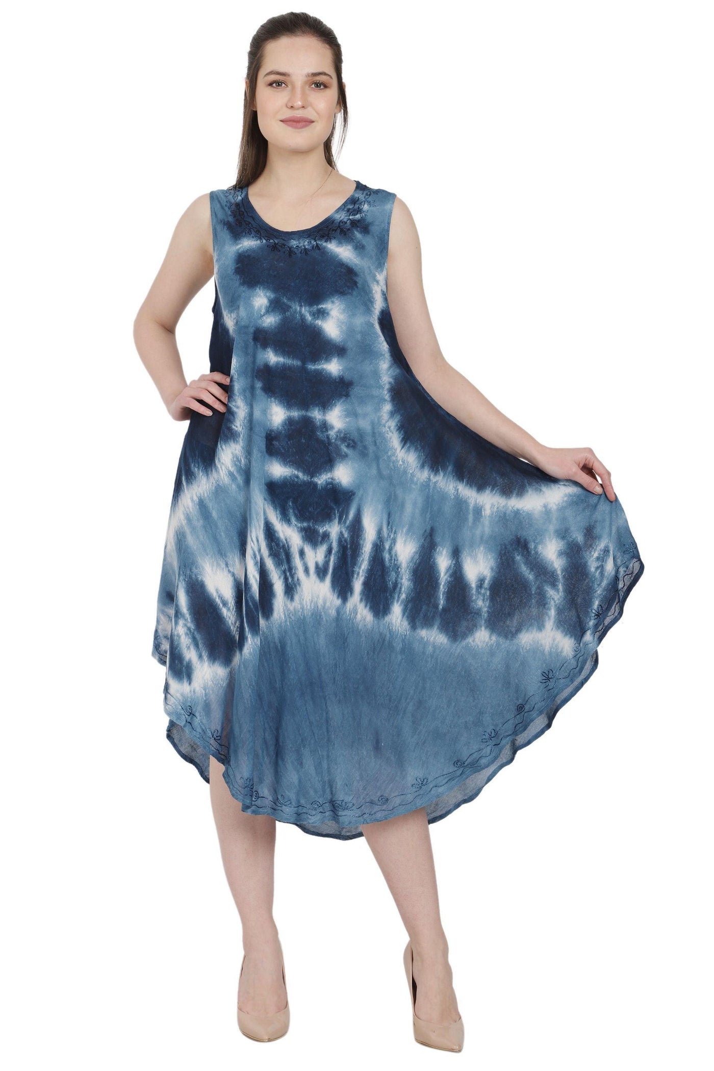 Trifecta Tie Dye Beach Umbrella Dress UD48-2304  - Advance Apparels Inc