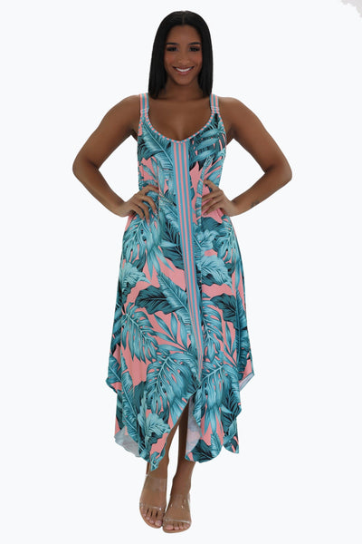 Vice City Print Beach Dress 21243  - Advance Apparels Inc