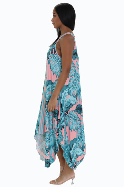 Vice City Print Beach Dress 21243  - Advance Apparels Inc