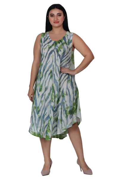 Zebra Print Tie Dye Dress 482150R  - Advance Apparels Inc