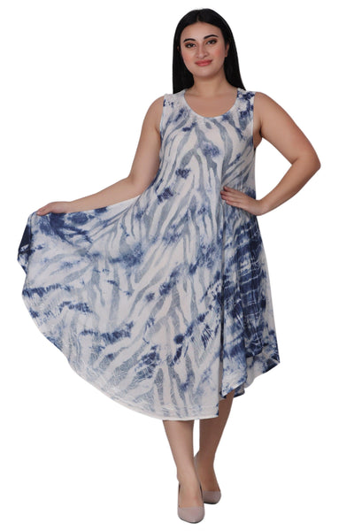 Zebra Print Tie Dye Dress 482150R  - Advance Apparels Inc